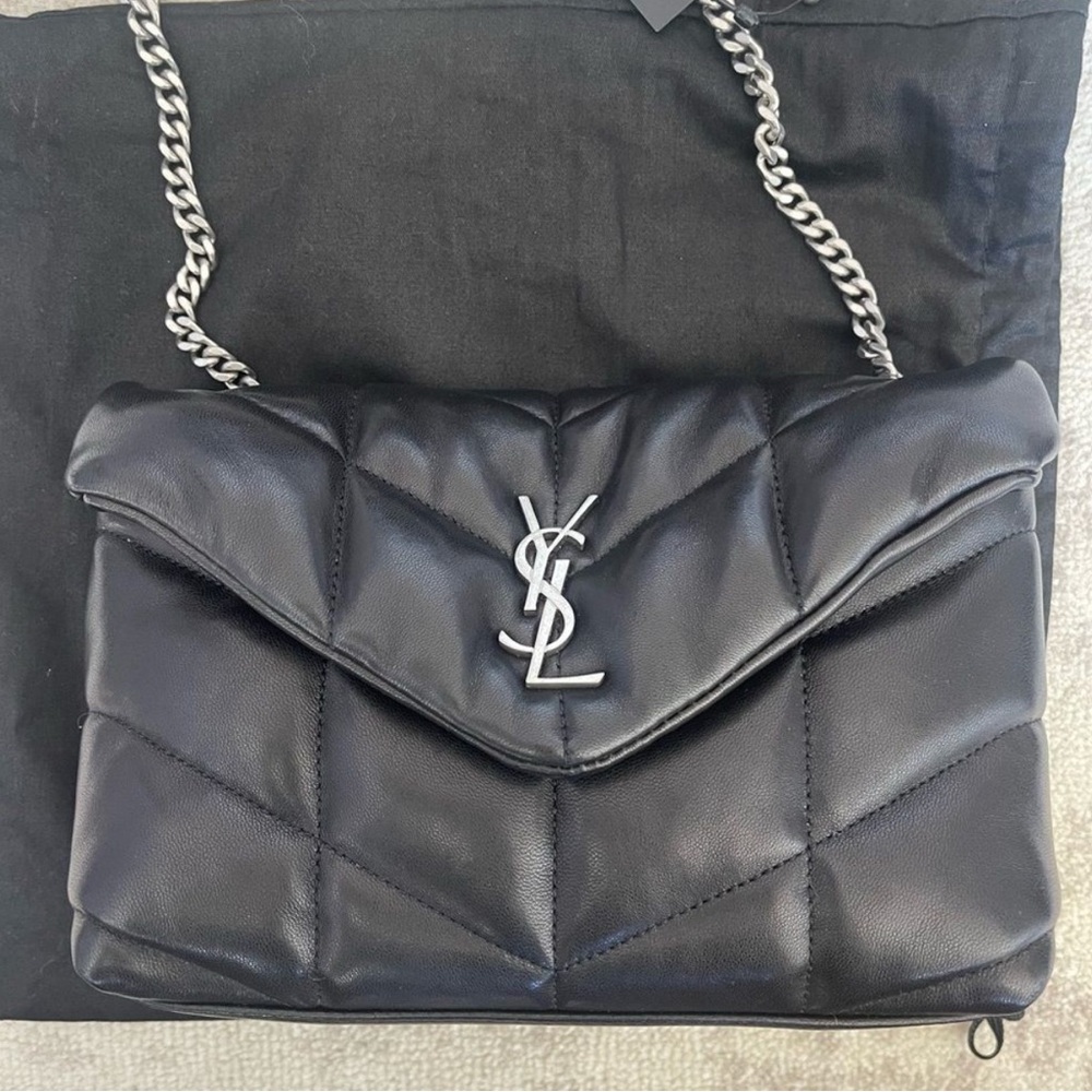 YSL Mini Lou Lou Puffer Leather Chain Shoulder Bag - Picture 2 of 10